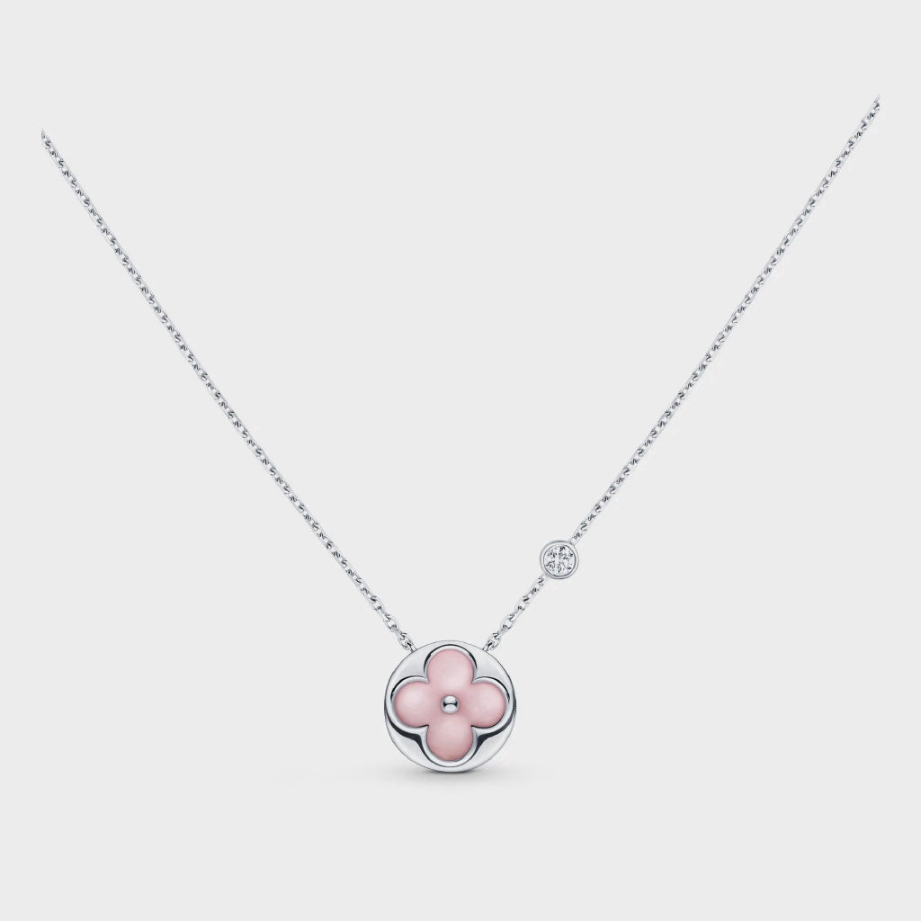 [⭐Corinne]SUN MOTIF PINK MOP SILVER BRACELET