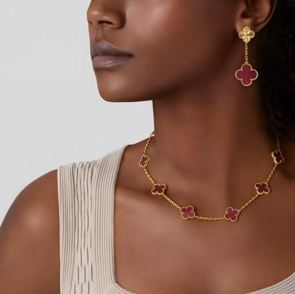 [⭐Corinne]CLOVER 10 MOTIFS  NEW BUBBLE PINK ENAMEL