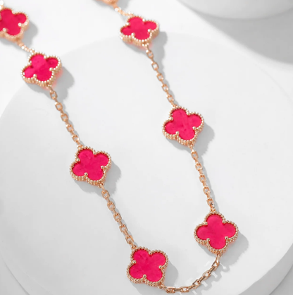 [⭐Corinne]CLOVER 10 MOTIFS  NEW BUBBLE PINK ENAMEL