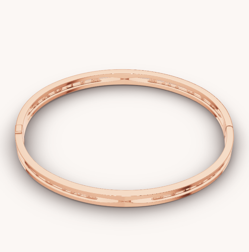 [⭐Corinne]ZERO 1 SPIRAL LOGO PINK GOLD BRACELET