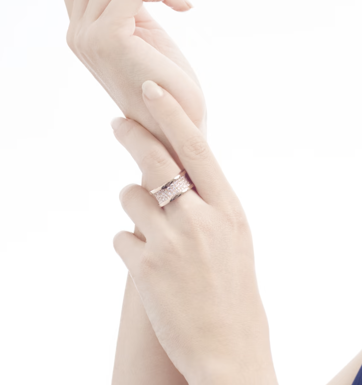 [⭐Corinne]ZERO 1 WITH PAVED DIAMONDS ON THE SPIRAL RING