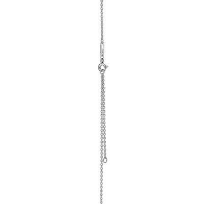 [Corinne]KNOT PENDANT SILVER DIAMOND NECKLACE