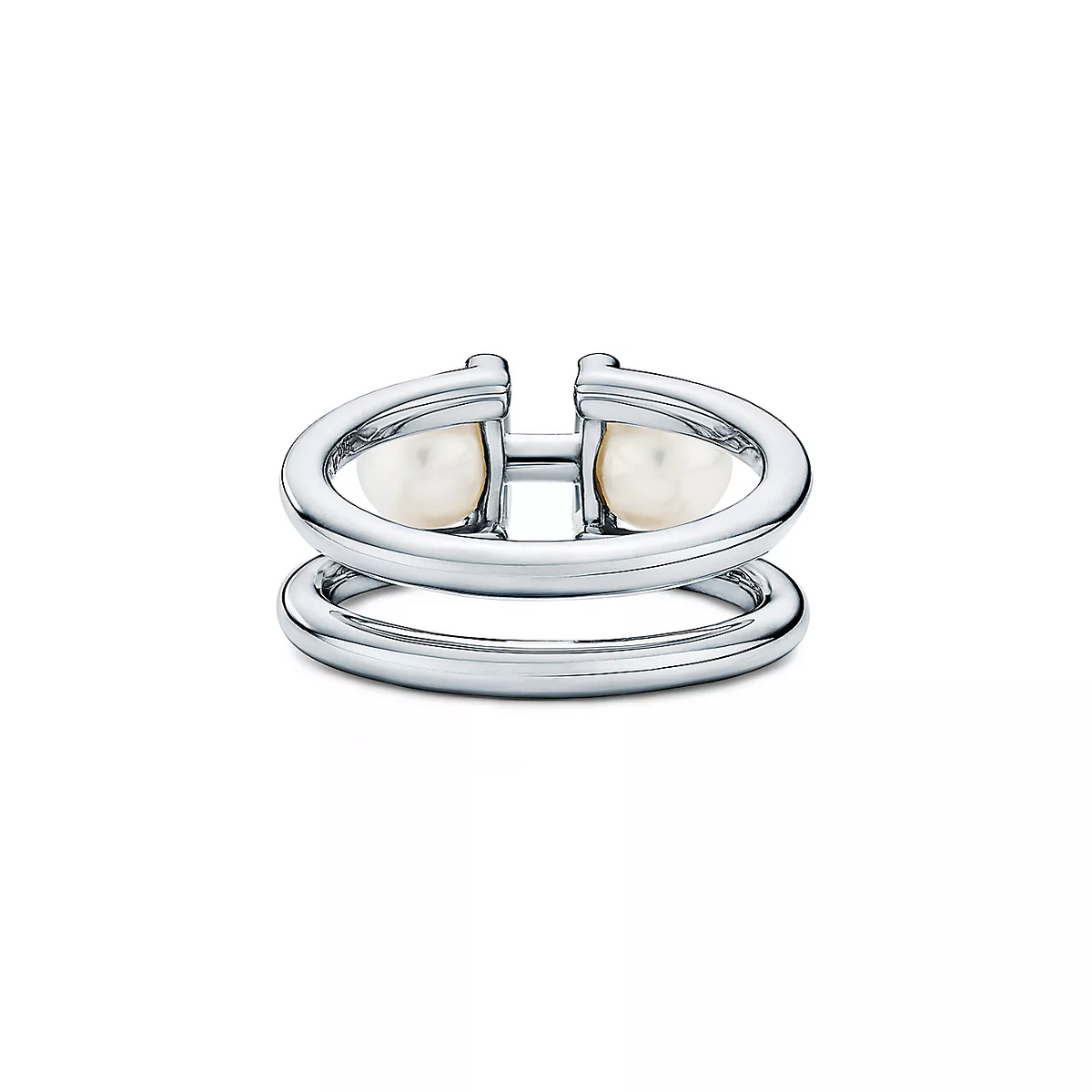 [Corinne]DOUBLE PEARL SILVER RING