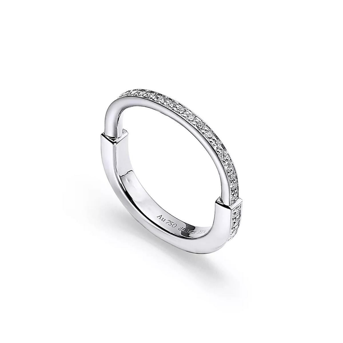[Corinne]LOCK RING SILVER DIAMOND PAVED