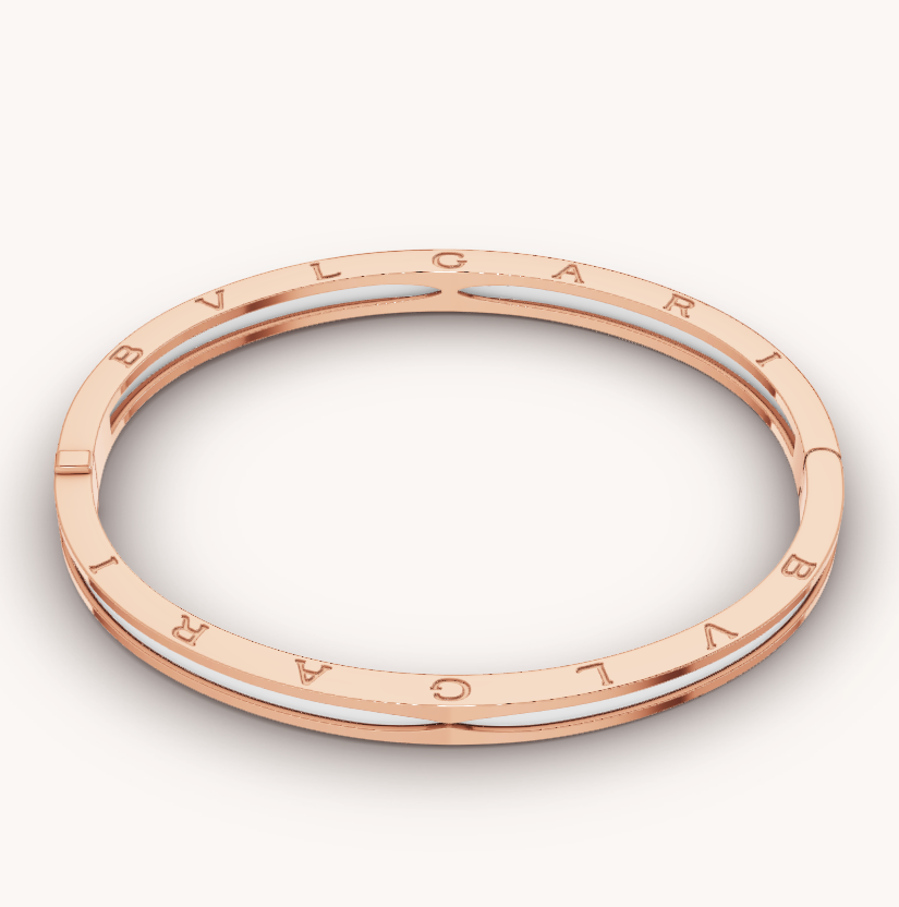 [⭐Corinne]ZERO 1 PINK GOLD WITH WHITE CERAMIC BRACELET