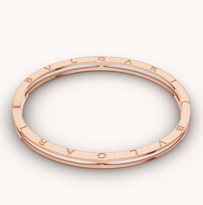 [⭐Corinne]ZERO 1 PINK GOLD WITH WHITE CERAMIC BRACELET