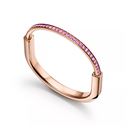 [Corinne]LOCK BRACELET ROSE DIAMOND PINK GOLD