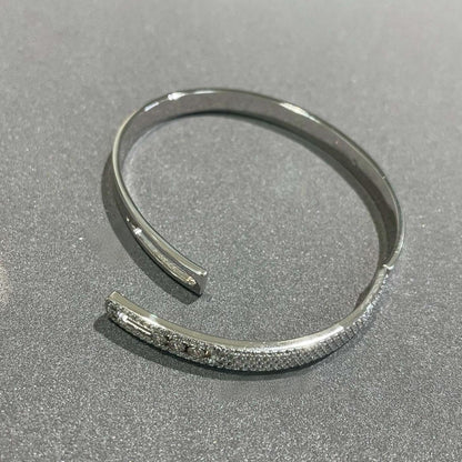 [⭐Corinne]Move Noa Rose Gold Pavé Diamond Bangle Bracelet