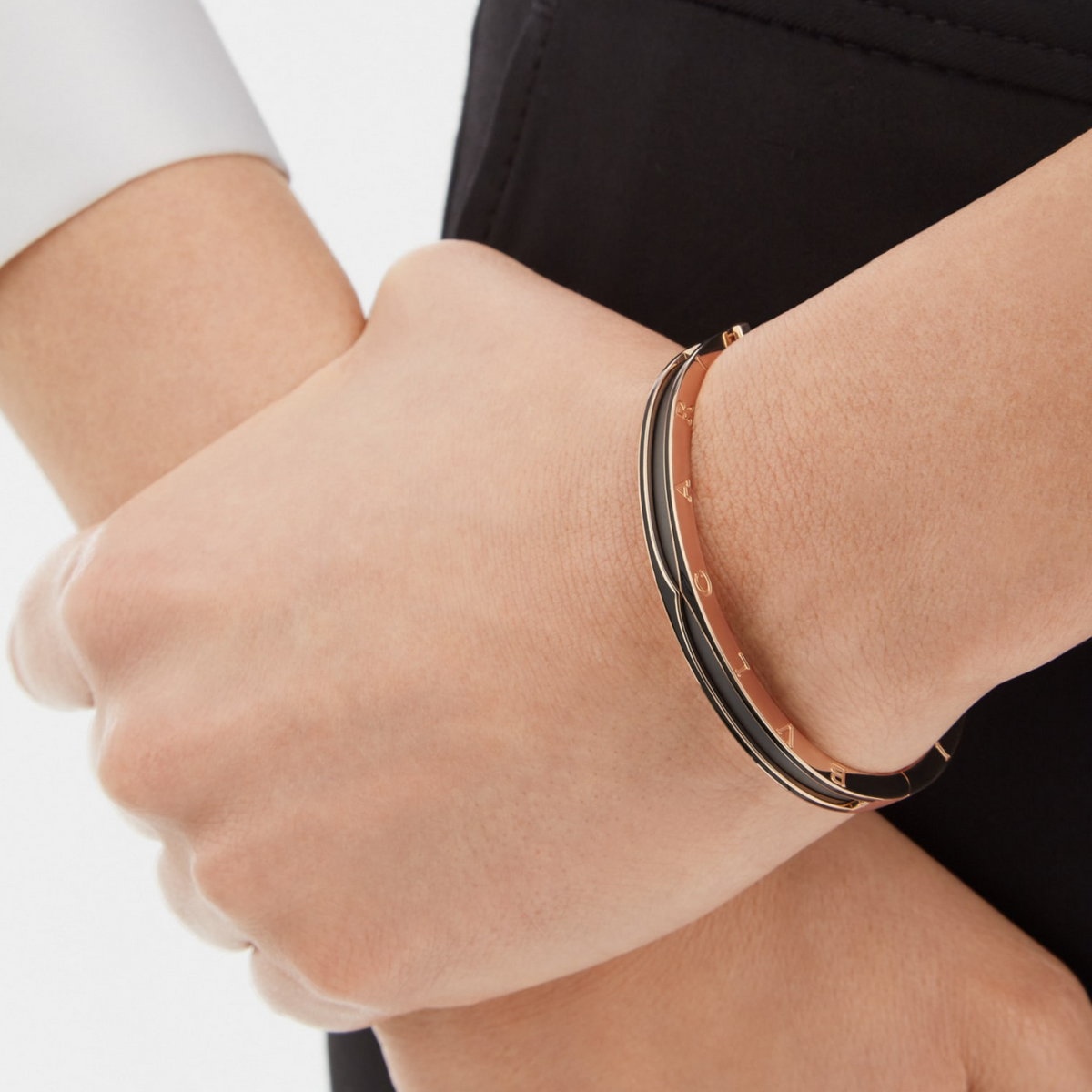 [⭐Corinne]ZERO 1 PINK GOLD WITH MATTE BLACK CERAMIC BRACELET