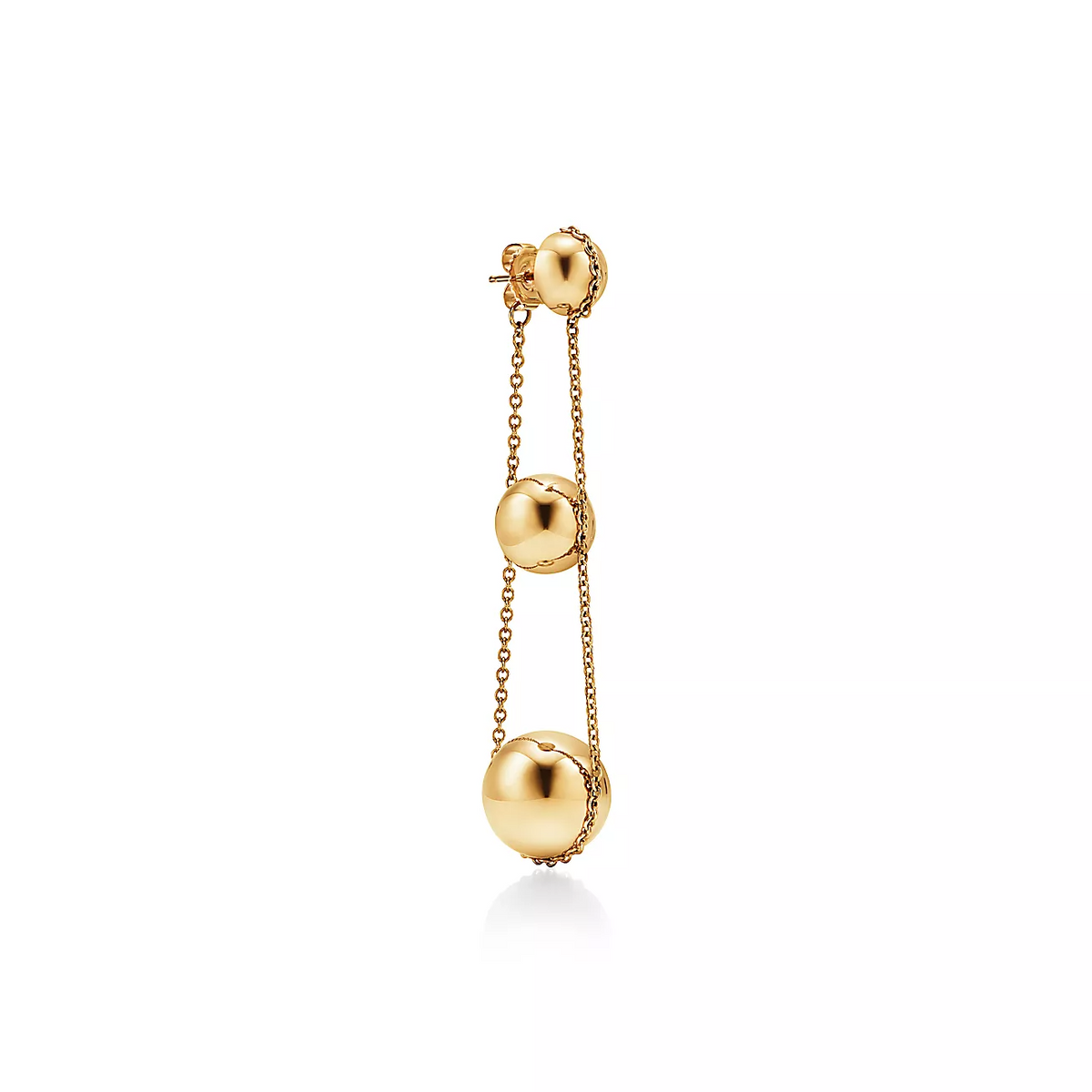 [Corinne]TRIPLE DROP GOLD EARRINGS
