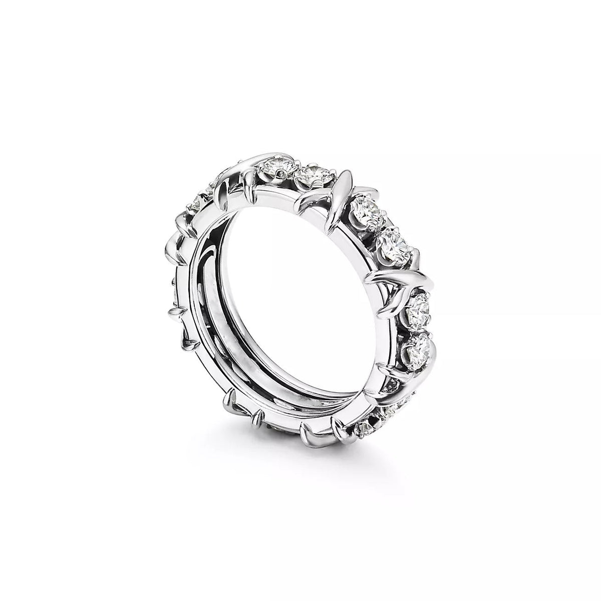 [Corinne]SIXTEEN STONE SILVER RING