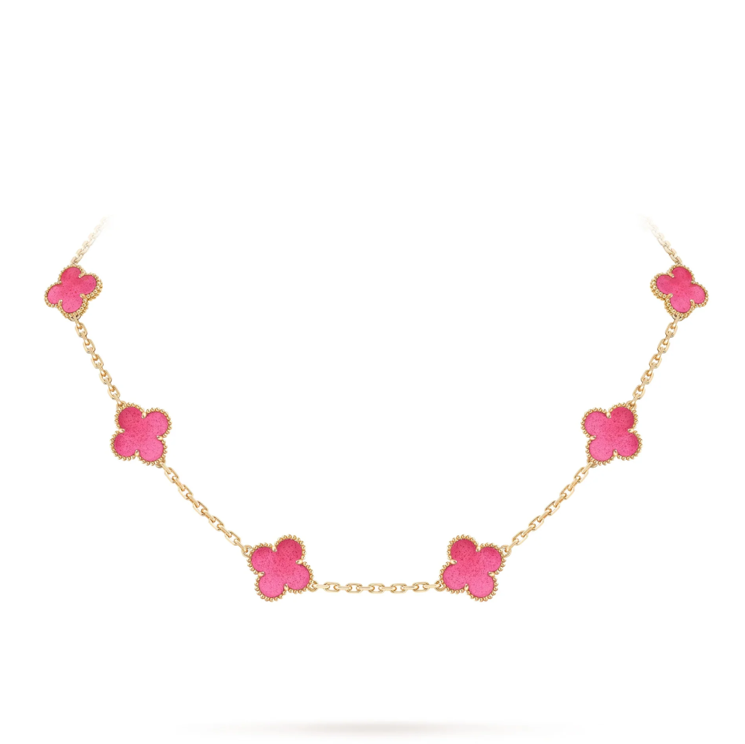 [⭐Corinne]CLOVER 10 MOTIFS  NEW BUBBLE PINK ENAMEL