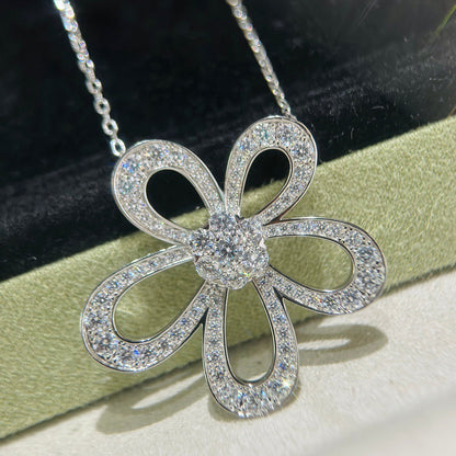 [⭐Corinne]FLOWERLACE NECKLACE FULL DIAMONDS