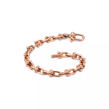 [Corinne]HARDWEAR SMALL LINK 26 MOTIF PINK GOLD BRACELET