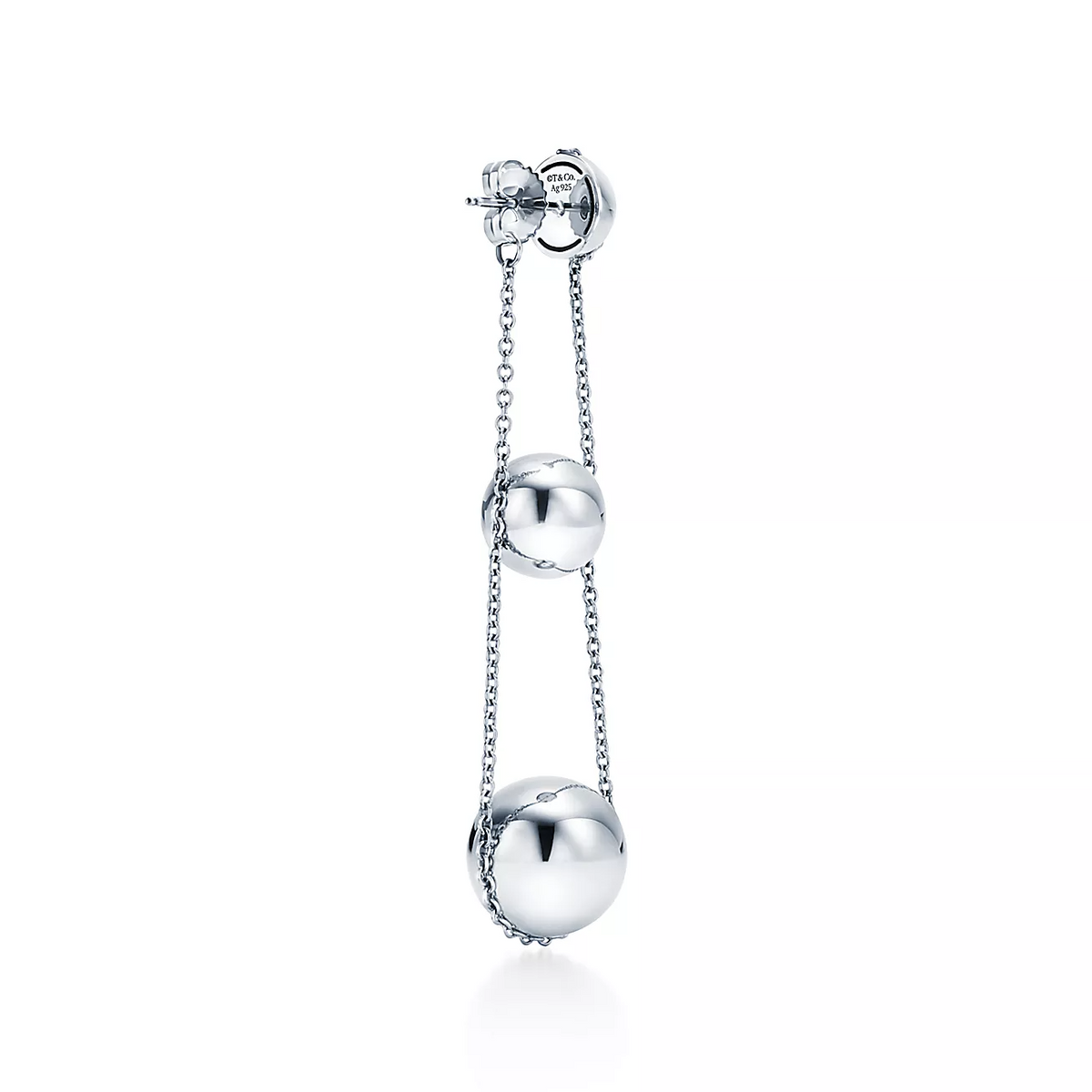 [Corinne]TRIPLE DROP SILVER EARRINGS