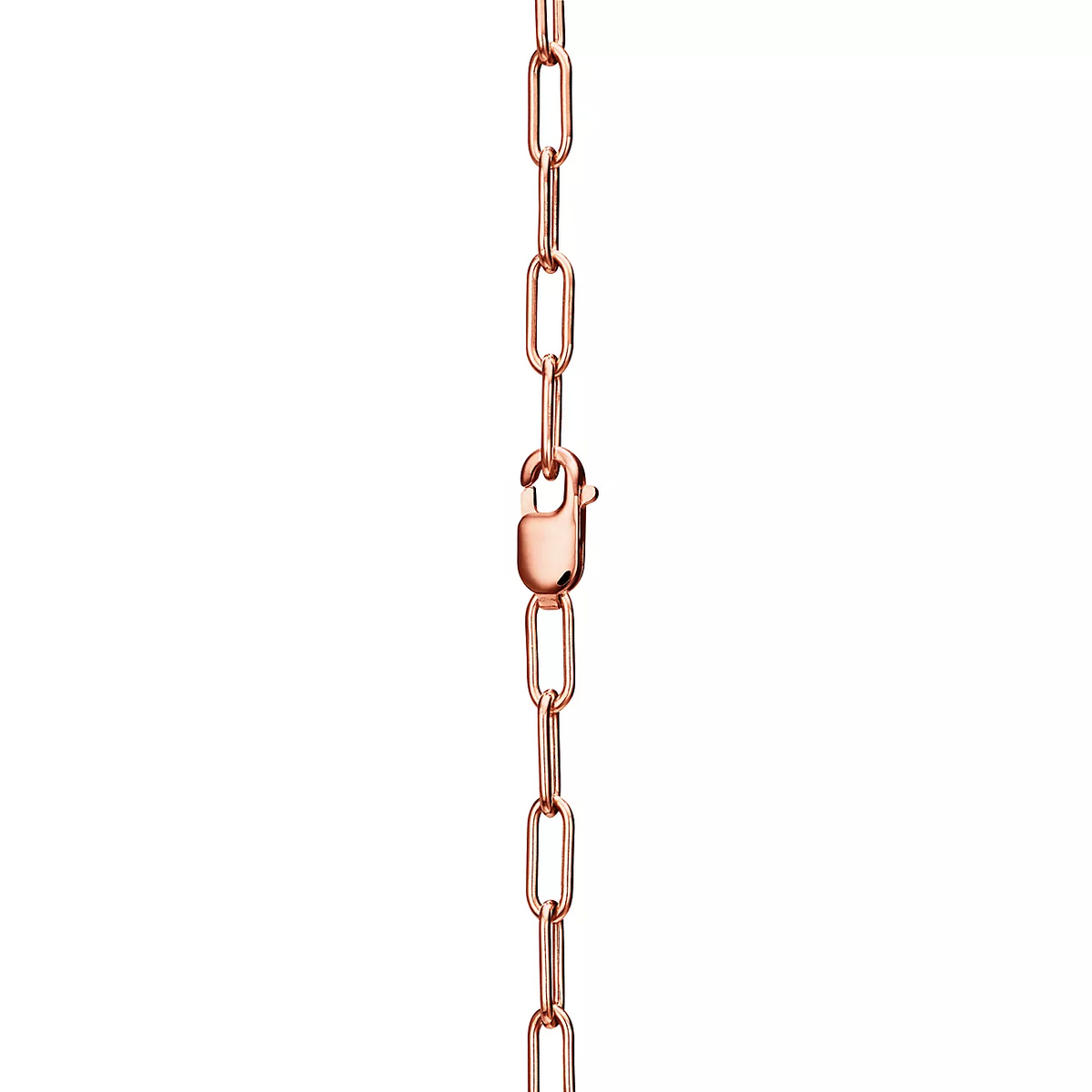 [Corinne]LOCK NECKLACE MEDIUM PENDANT PINK GOLD PAVED DIAMONDS