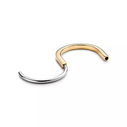 [Corinne]LOCK BRACELET YELLOW AND WHITE GOLD