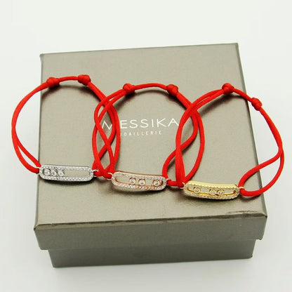 [⭐Corinne]Messika Care(s) pink cord pavé bracelet
