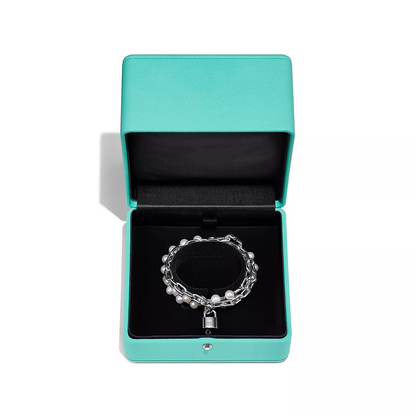[Corinne]PEARL LOCK SILVER BRACELET