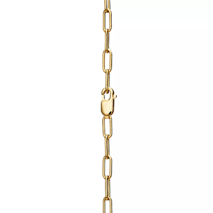 [Corinne]LOCK NECKLACE MEDIUM PENDANT GOLD PAVED DIAMONDS