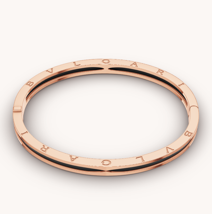 [⭐Corinne]ZERO 1 PINK GOLD WITH BLACK CERAMIC BRACELET