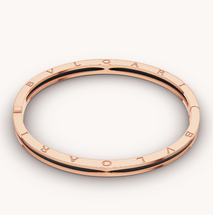[⭐Corinne]ZERO 1 PINK GOLD WITH BLACK CERAMIC BRACELET