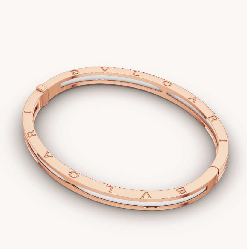 [⭐Corinne]ZERO 1 PINK GOLD WITH WHITE CERAMIC BRACELET