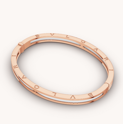 [⭐Corinne]ZERO 1 PINK GOLD WITH WHITE CERAMIC BRACELET
