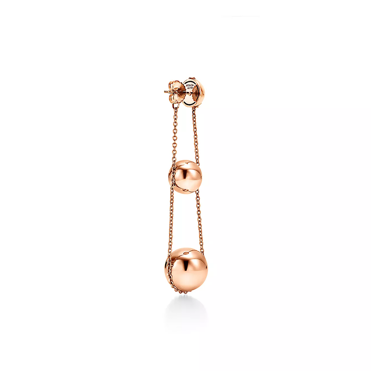 [Corinne]TRIPLE DROP PINK GOLD EARRINGS