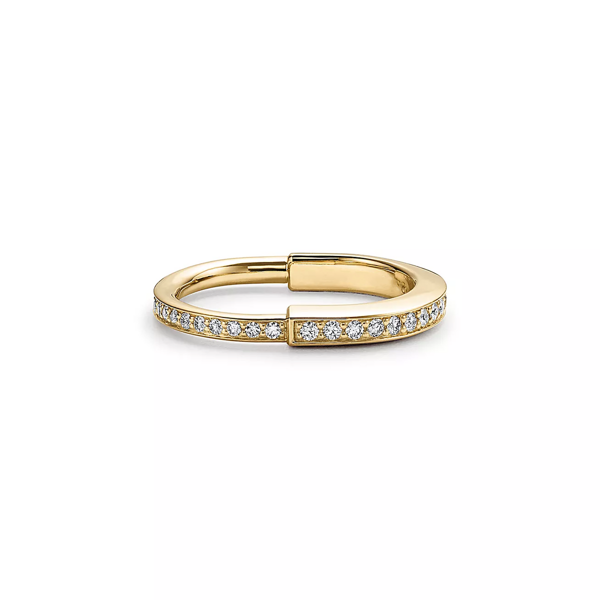 [Corinne]LOCK RING GOLD DIAMOND PAVED