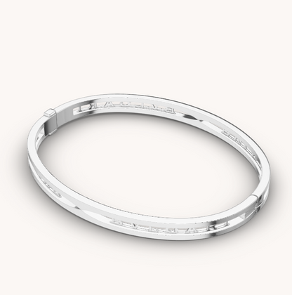[⭐Corinne]ZERO 1 SPIRAL LOGO SILVER BRACELET