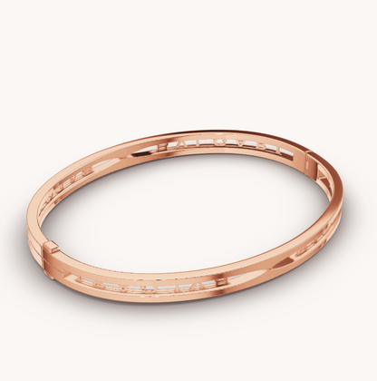 [⭐Corinne]ZERO 1 SPIRAL LOGO PINK GOLD BRACELET