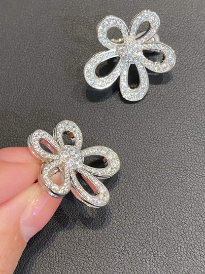 [⭐Corinne]FLOWERLACE EARRINGS FULL DIAMONDS