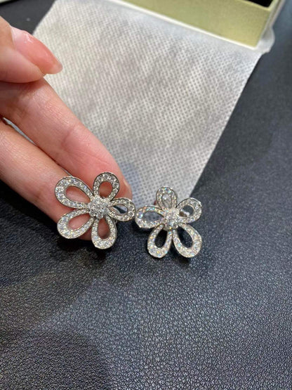 [⭐Corinne]FLOWERLACE EARRINGS FULL DIAMONDS