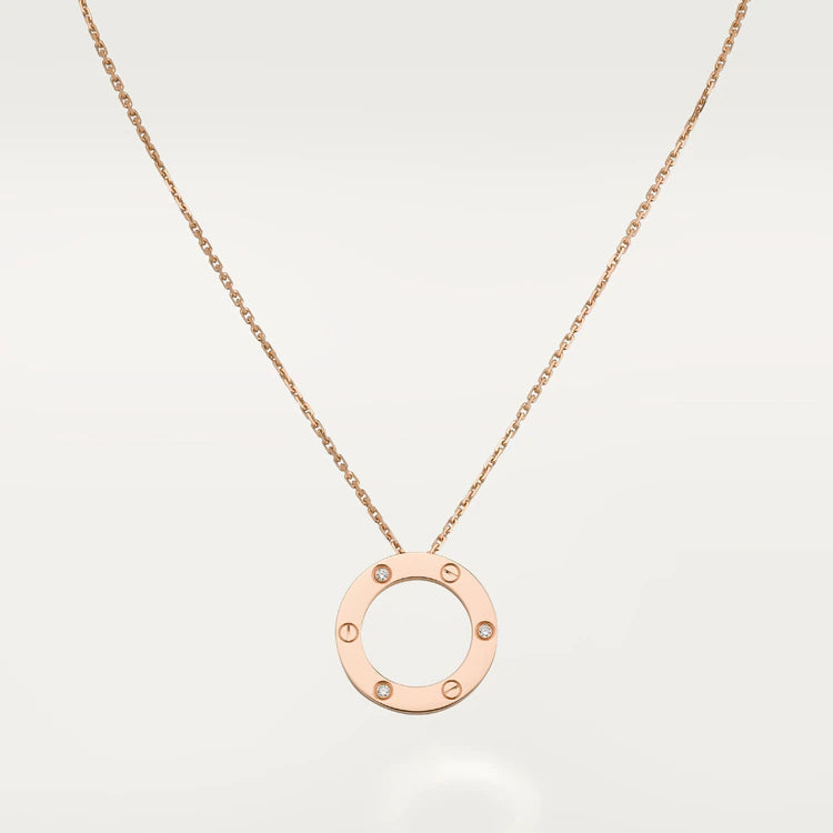 [⭐Corinne]LOVE NECKLACE 16MM 3 DIAMONDS
