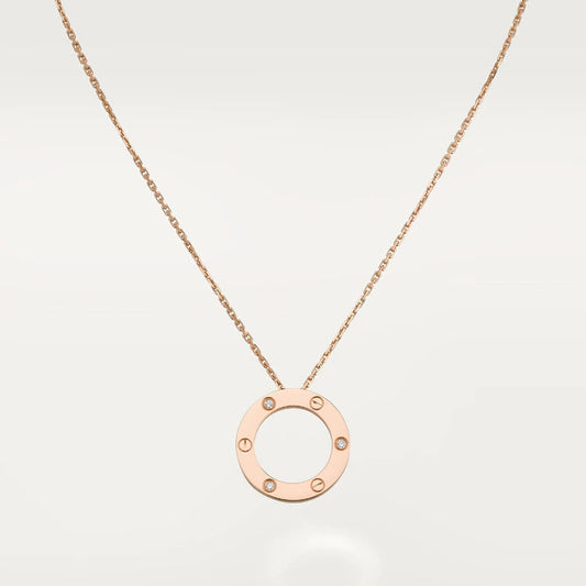 [⭐Corinne]LOVE NECKLACE 16MM 3 DIAMONDS