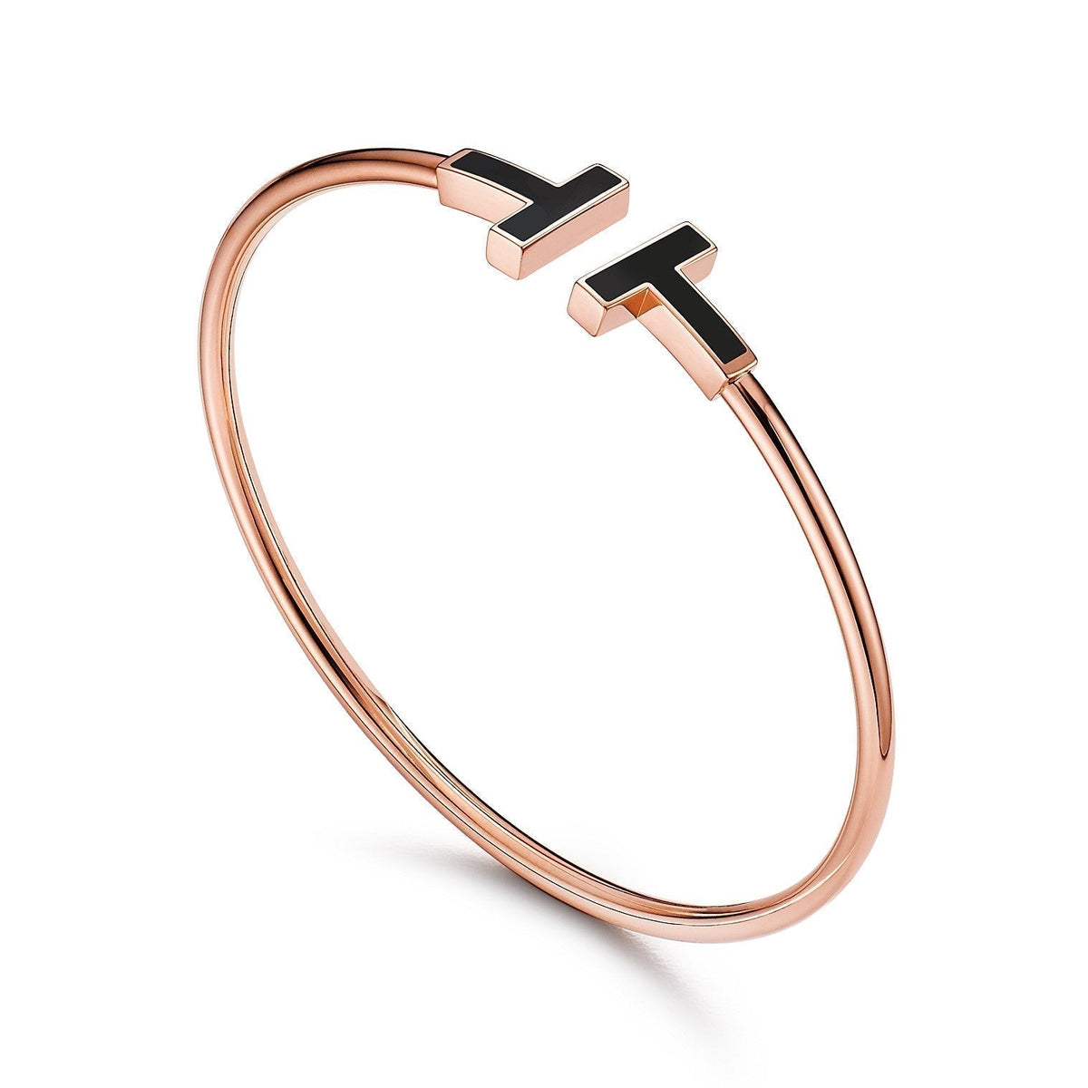 [Corinne]T BRACELET 1.8MM ONYX PINK GOLD