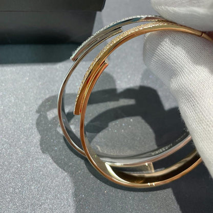 [⭐Corinne]Move Noa Rose Gold Pavé Diamond Bangle Bracelet