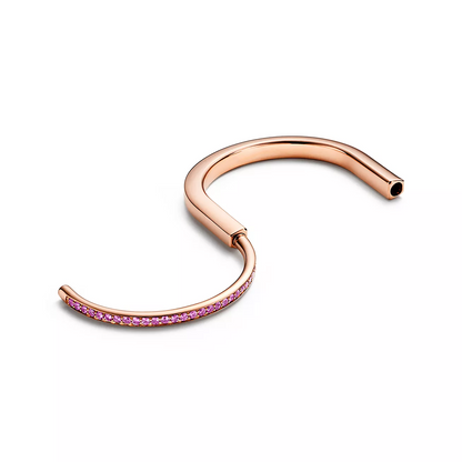 [Corinne]LOCK BRACELET ROSE DIAMOND PINK GOLD