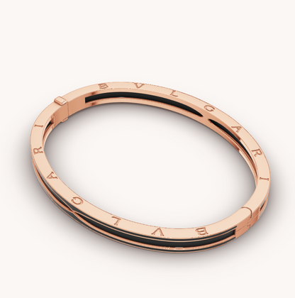[⭐Corinne]ZERO 1 PINK GOLD WITH MATTE BLACK CERAMIC BRACELET