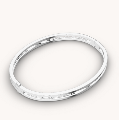 [⭐Corinne]ZERO 1 SPIRAL LOGO SILVER BRACELET