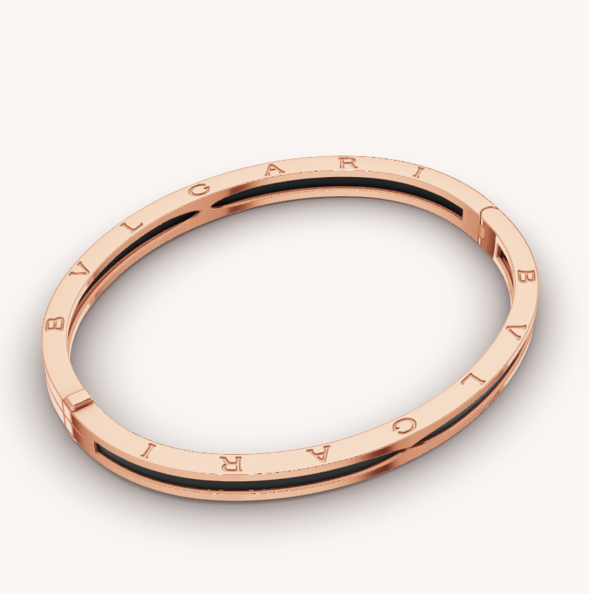 [⭐Corinne]ZERO 1 PINK GOLD WITH BLACK CERAMIC BRACELET