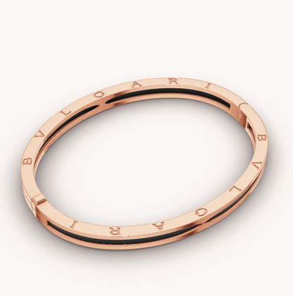 [⭐Corinne]ZERO 1 PINK GOLD WITH BLACK CERAMIC BRACELET