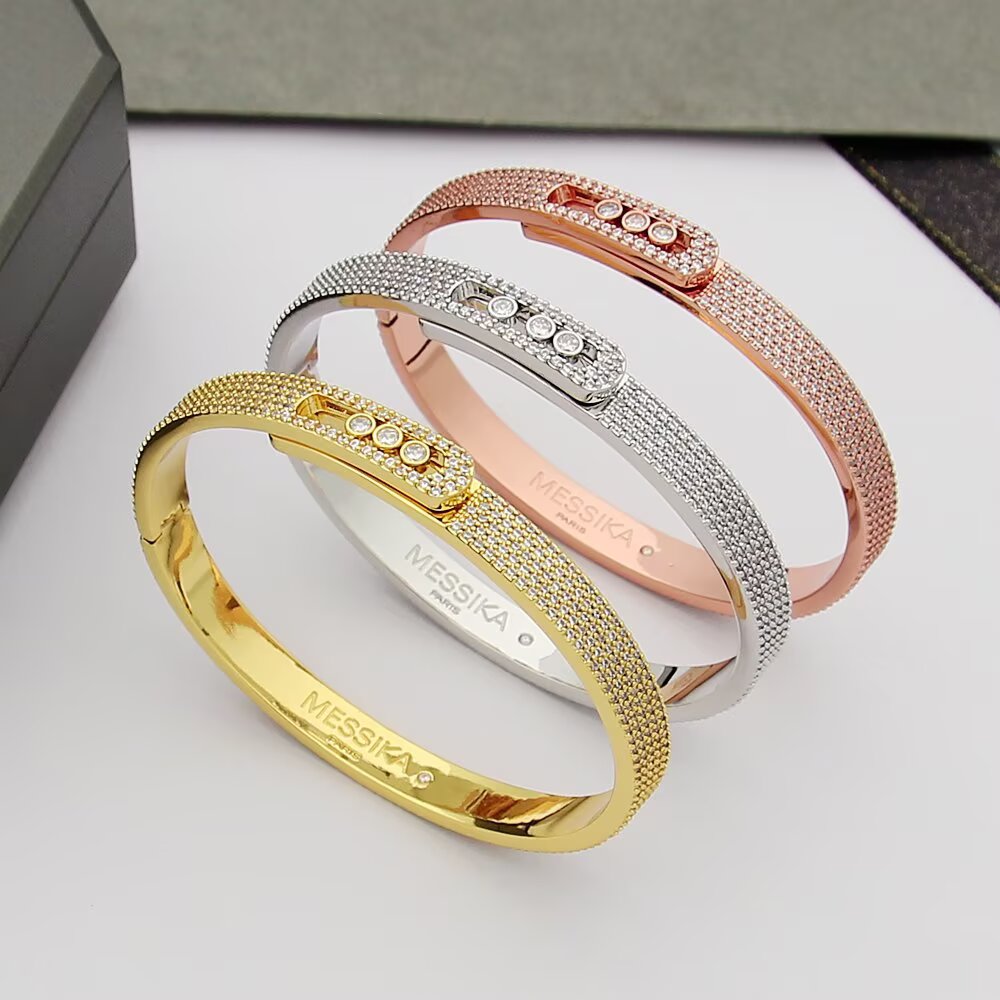 [⭐Corinne]Move Noa Full Pavé Diamond Bangle Bracelet
