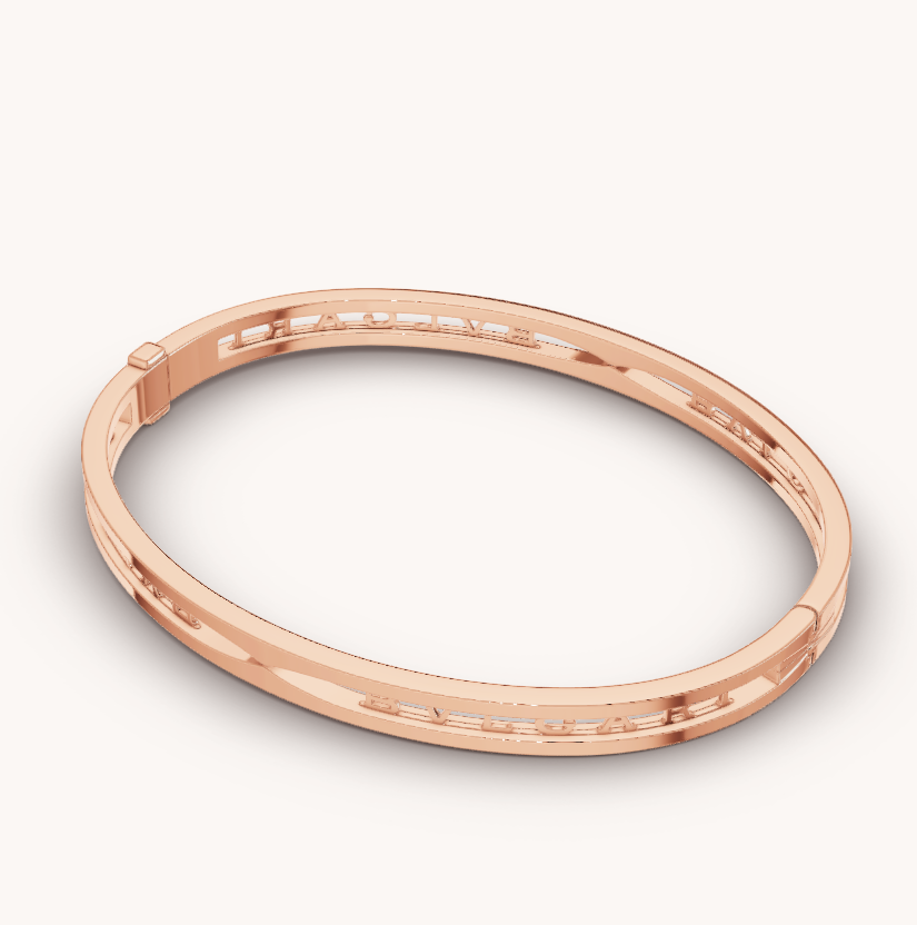 [⭐Corinne]ZERO 1 SPIRAL LOGO PINK GOLD BRACELET