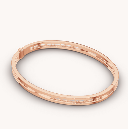 [⭐Corinne]ZERO 1 SPIRAL LOGO PINK GOLD BRACELET