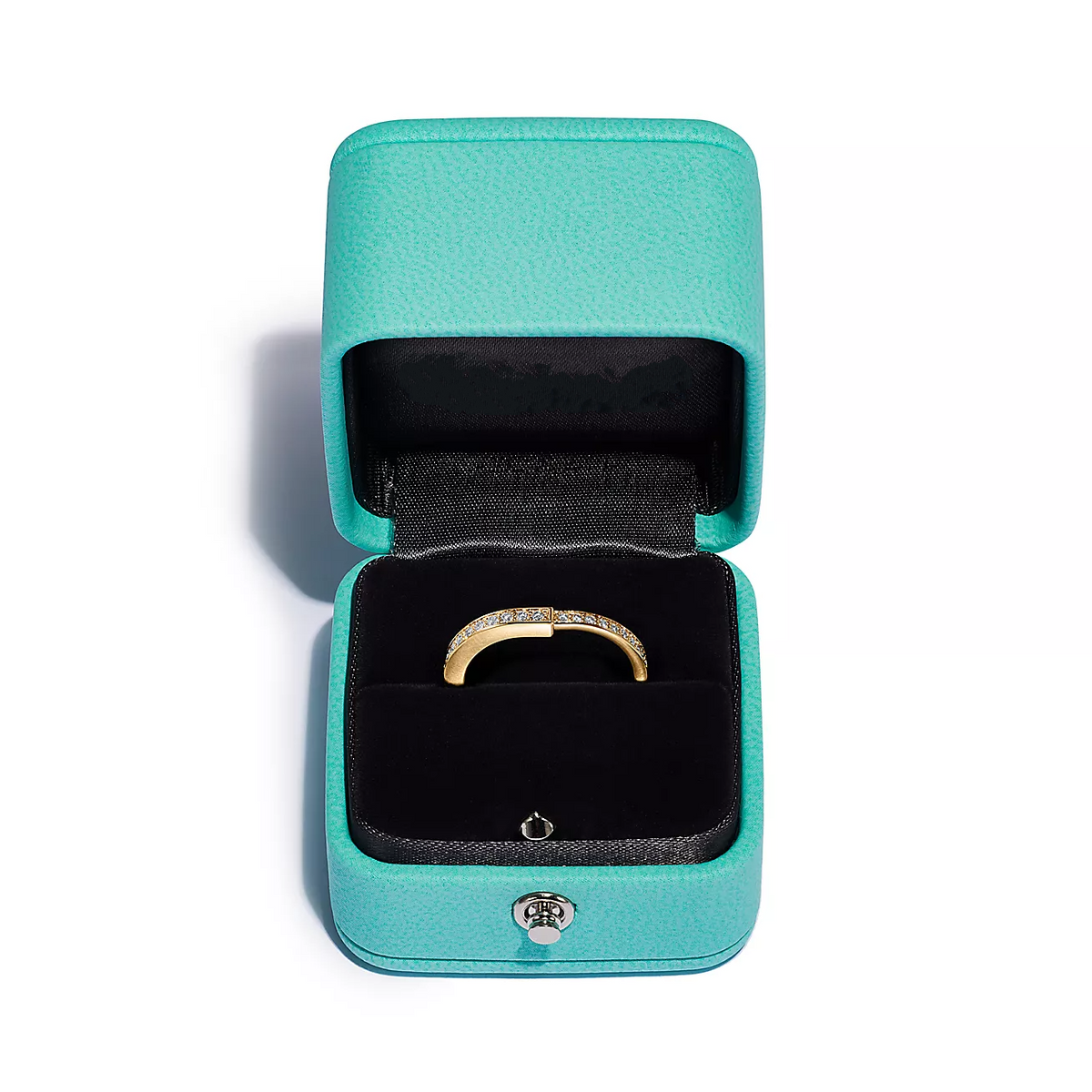 [Corinne]LOCK RING GOLD DIAMOND PAVED