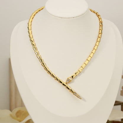 [⭐Corinne]NEW！SERPENT DIAMOND AT BOTH ENDS NECKLACE