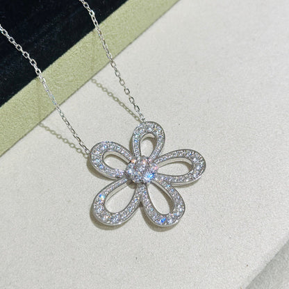 [⭐Corinne]FLOWERLACE NECKLACE FULL DIAMONDS