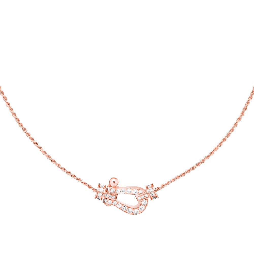 [⭐Corinne]FORCE 10 PINK GOLD DIAMOND NECKLACE